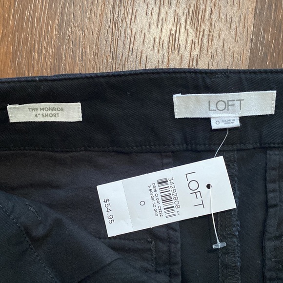 Brand New Monroe 4” Loft Black Shorts Size 0 - Picture 4 of 4